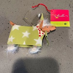 Krinkles Patience Brewster terrier tin ornament